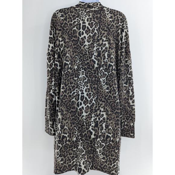 Sanctuary Duster Velvety Cheetah Print Camp Pocket Cardigan - Picture 4 of 10